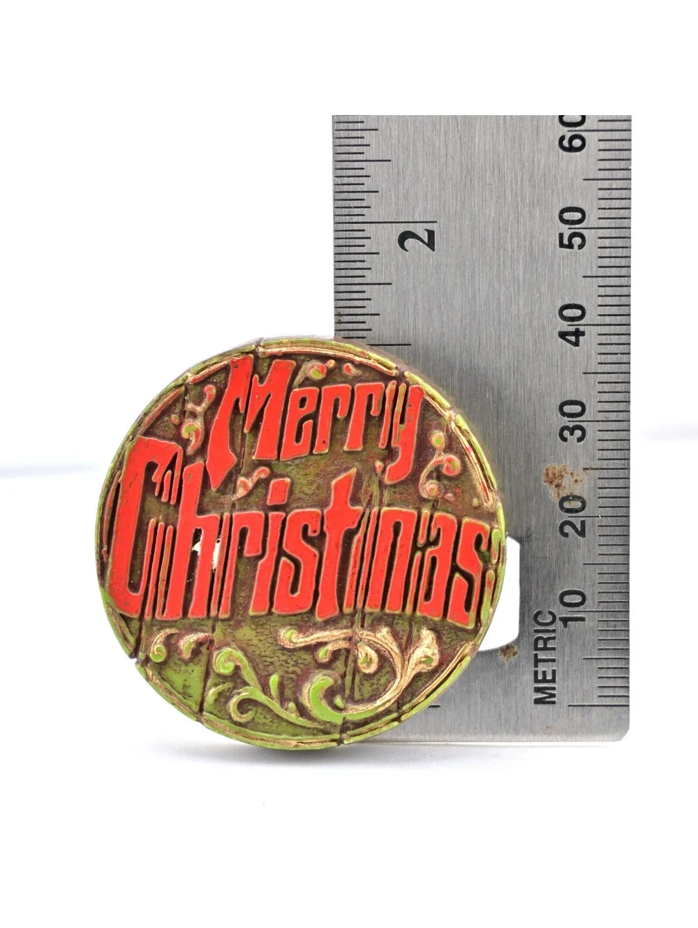 Hallmark Merry Christmas Lapel Pin Holiday Brooch Vintage Collectible